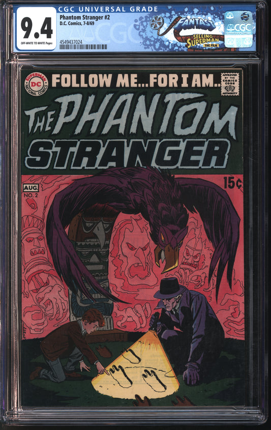 D.C. Comics Phantom Stranger #2 7-8/69 FANTAST CGC 9.4 Off-White to White Pages