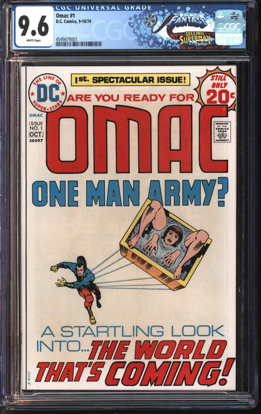 D.C. Comics Omac #1 9-10/74 FANTAST CGC 9.6 White Pages