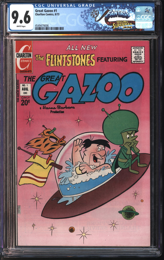Charlton Comics Great Gazoo #1 8/73 CGC 9.6 White Pages