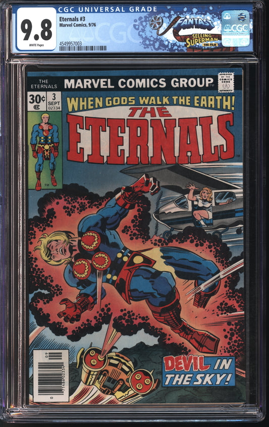 Marvel Comics Eternals #3 9/76 CGC FANTAST 9.8 White Pages