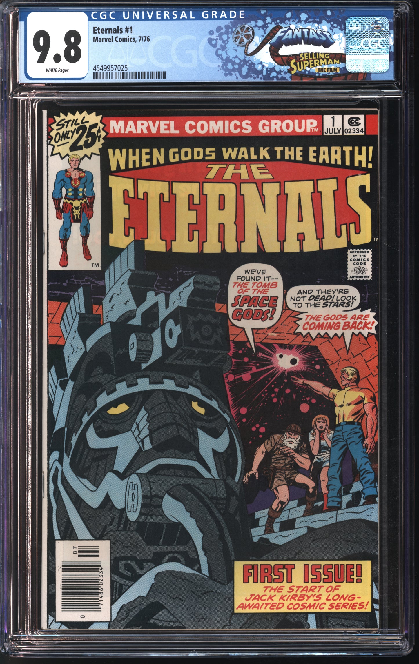Marvel Eternals #1 7/76 FANTAST CGC 9.8 White Pages