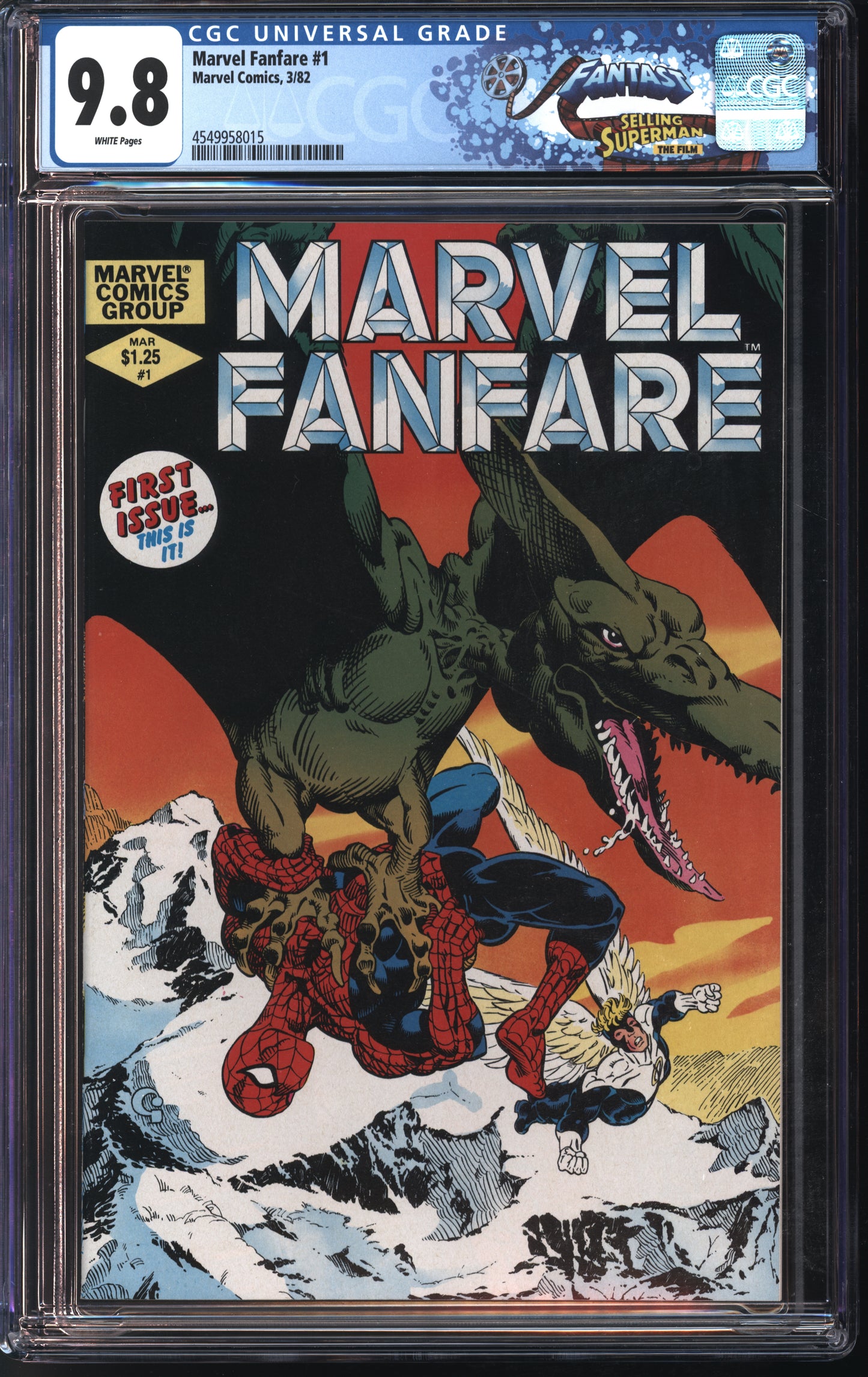 Marvel Comics Marvel Fanfare #1 3/82 FANTAST CGC 9.8 White Pages
