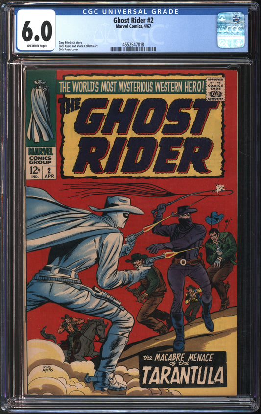 Marvel Comics Ghost Rider #2 4/67 CGC 6.0 Off-White Pages