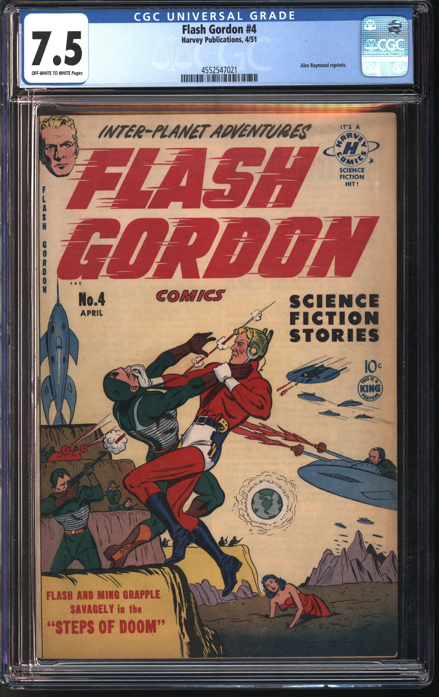 Harvey Pub. Flash Gordon #4 4/51 CGC 7.5 Off-White to White Pages