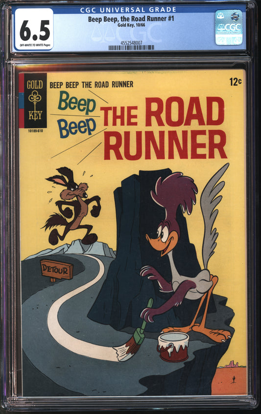 Gold Key Beep Beep, the Road Runner #1 10/66 CGC 6.5 Off-White to White Pages