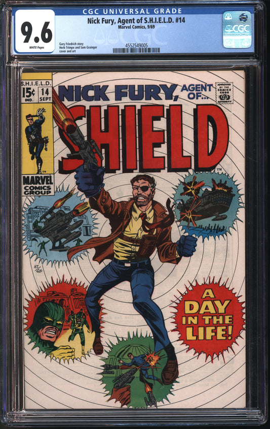 Marvel Comics Nick Fury, Agent of Shield #14 9/69 CGC 9.6 White Pages