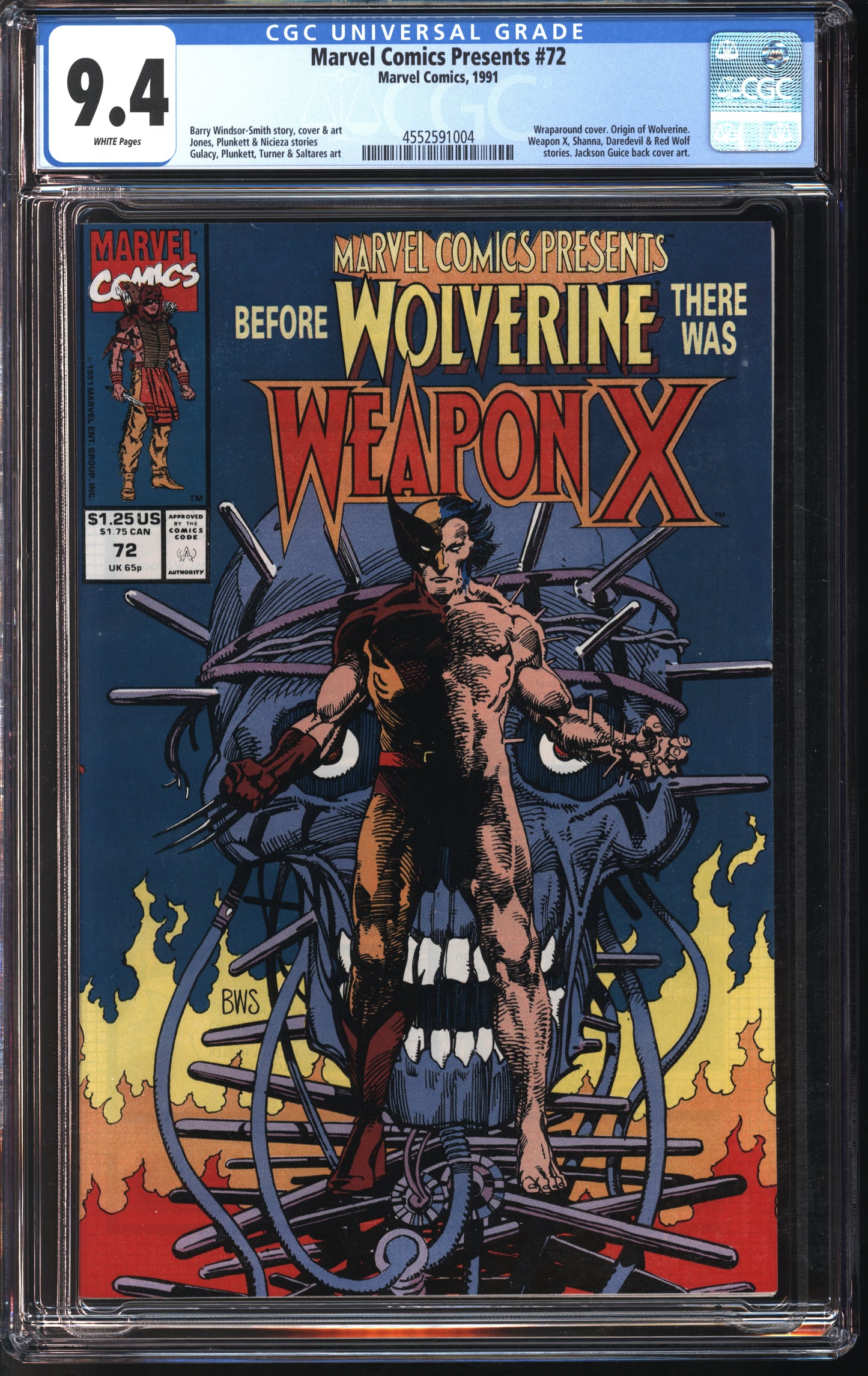 Marvel Comics Presents #72 1991 CGC 9.4 White Pages