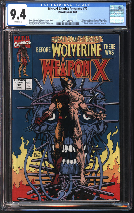 Marvel Comics Presents #72 1991 CGC 9.4 White Pages