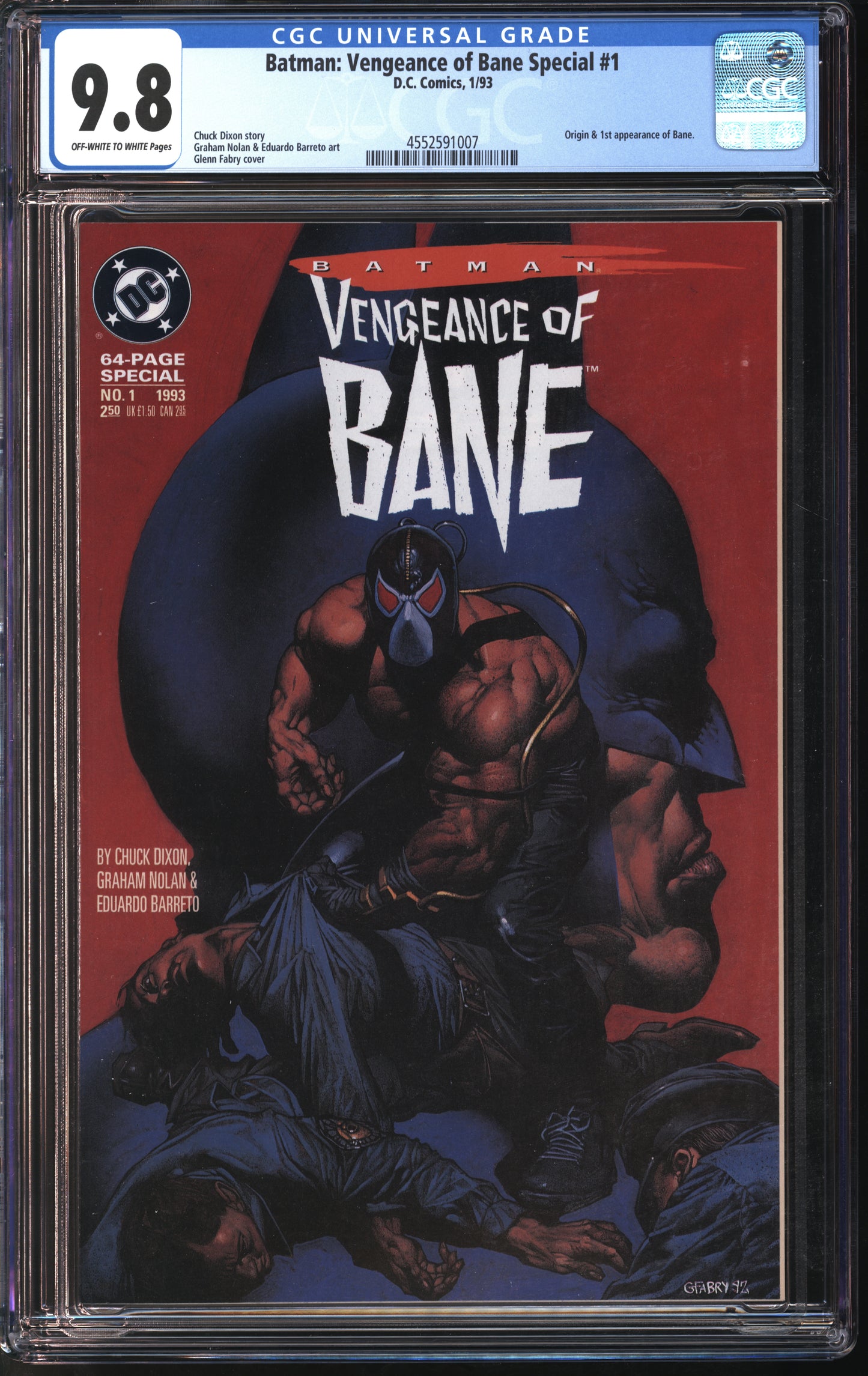 D.C. Comics Batman: Vengeance of Bane Special #1 1/93 CGC 9.8 Off-White to White Pages