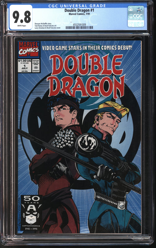 Marvel Comics Double Dragon #1 7/91 CGC 9.8 White Pages