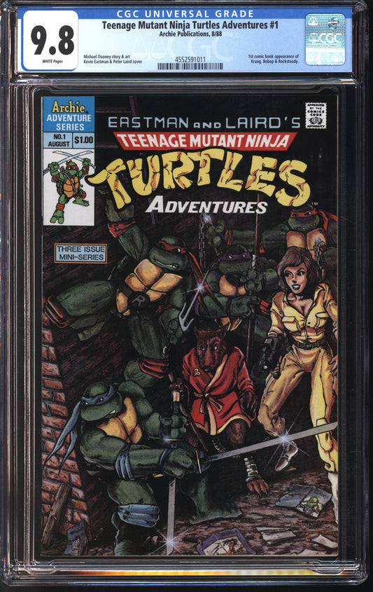 Archie Comics Teenage Mutant Ninja Turtles Adventures #1 8/88 CGC 9.8 White Pages