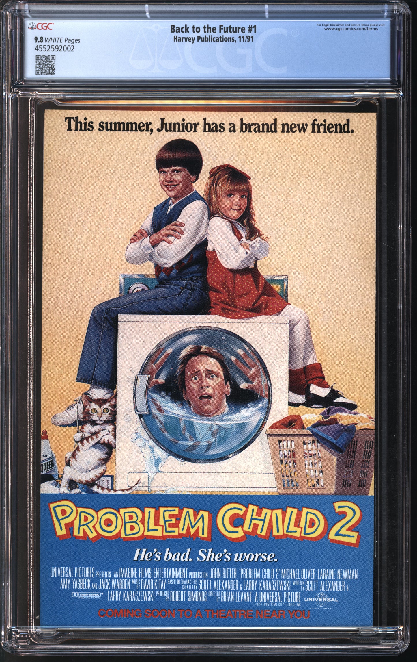 Harvey Pub. Back to the Future #1 11/91 CGC 9.8 White Pages
