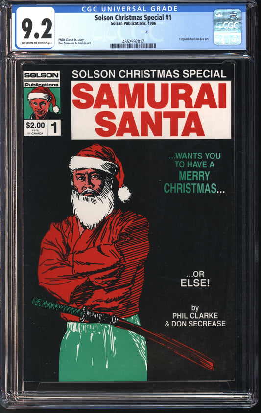 Solson Pub. Solson Christmas Special #1 1986 CGC 9.2 Off-White to White Pages