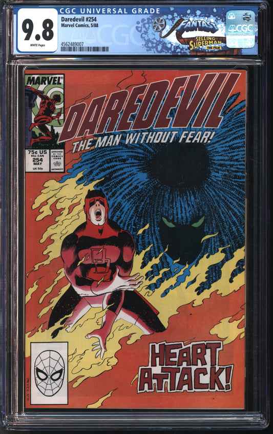 Marvel Comics Daredevil #254 5/88 FANTAST CGC 9.8 White Pages