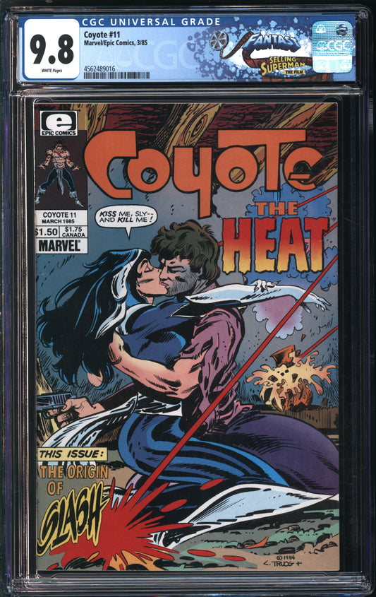 Marvel/Epic Comics Coyote #11 3/85 FANTAST CGC 9.8 White Pages