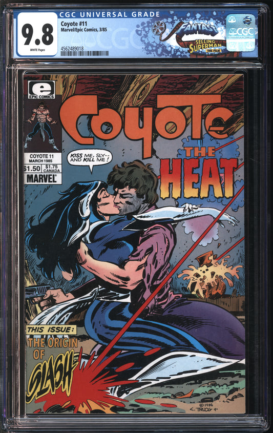 Marvel/Epic Comics Coyote #11 3/85 FANTAST CGC 9.8 White Pages