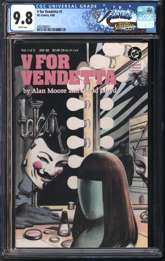 D.C. Comics V for Vendetta #1 5/88 FANTAST CGC 9.8 White Pages