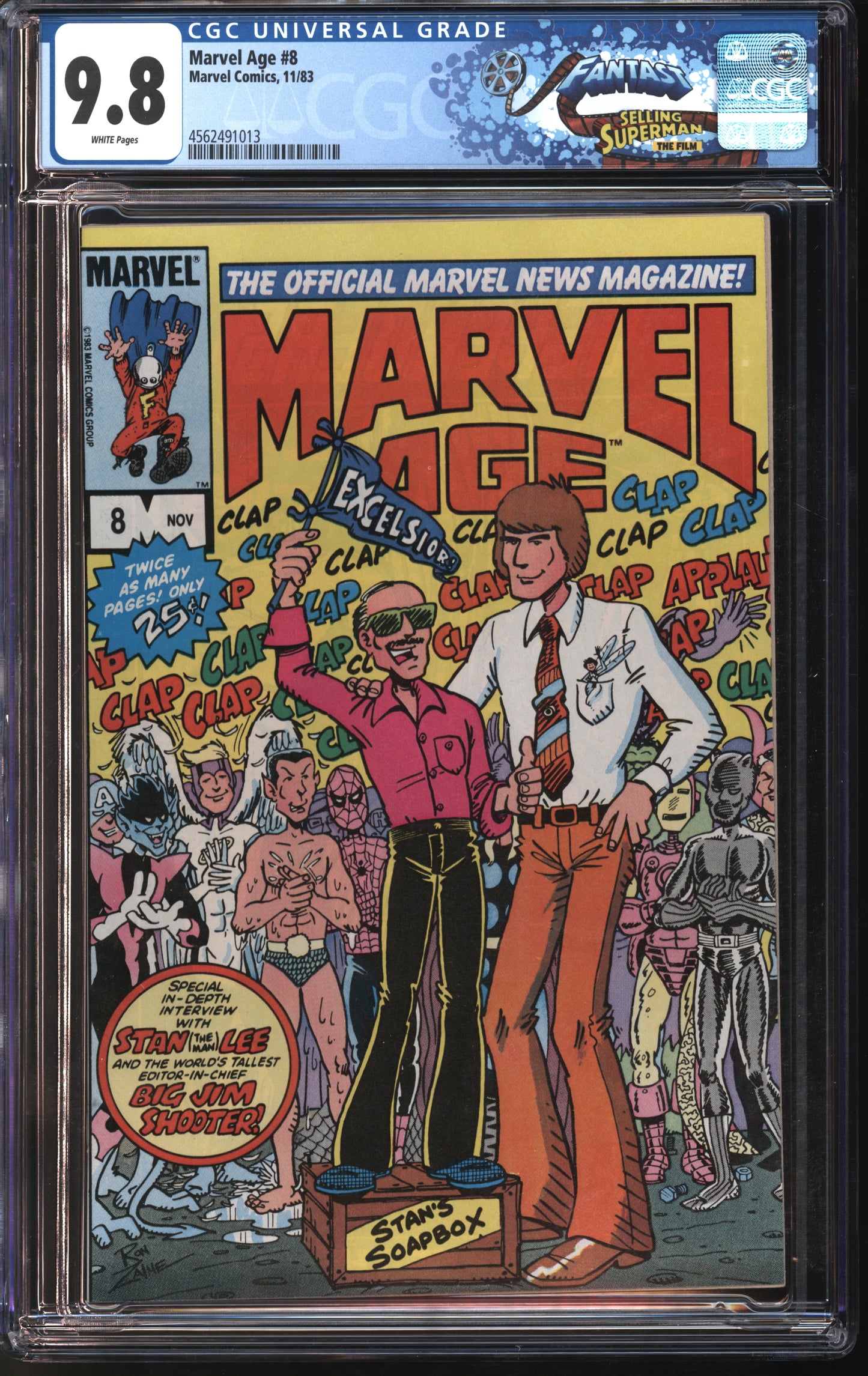 Marvel Comics Marvel Age #8 11/83 FANTAST CGC 9.8 White Pages