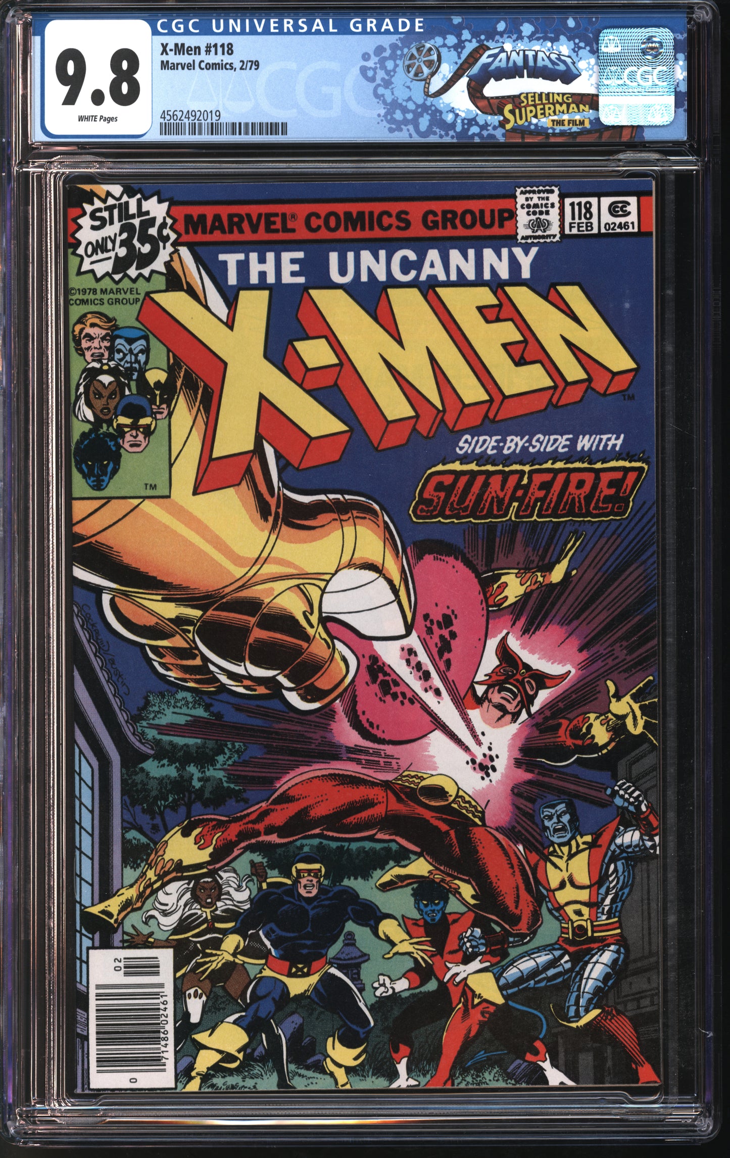 Marvel Comics X-men #118 2/79 FANTAST CGC 9.8 White Pages