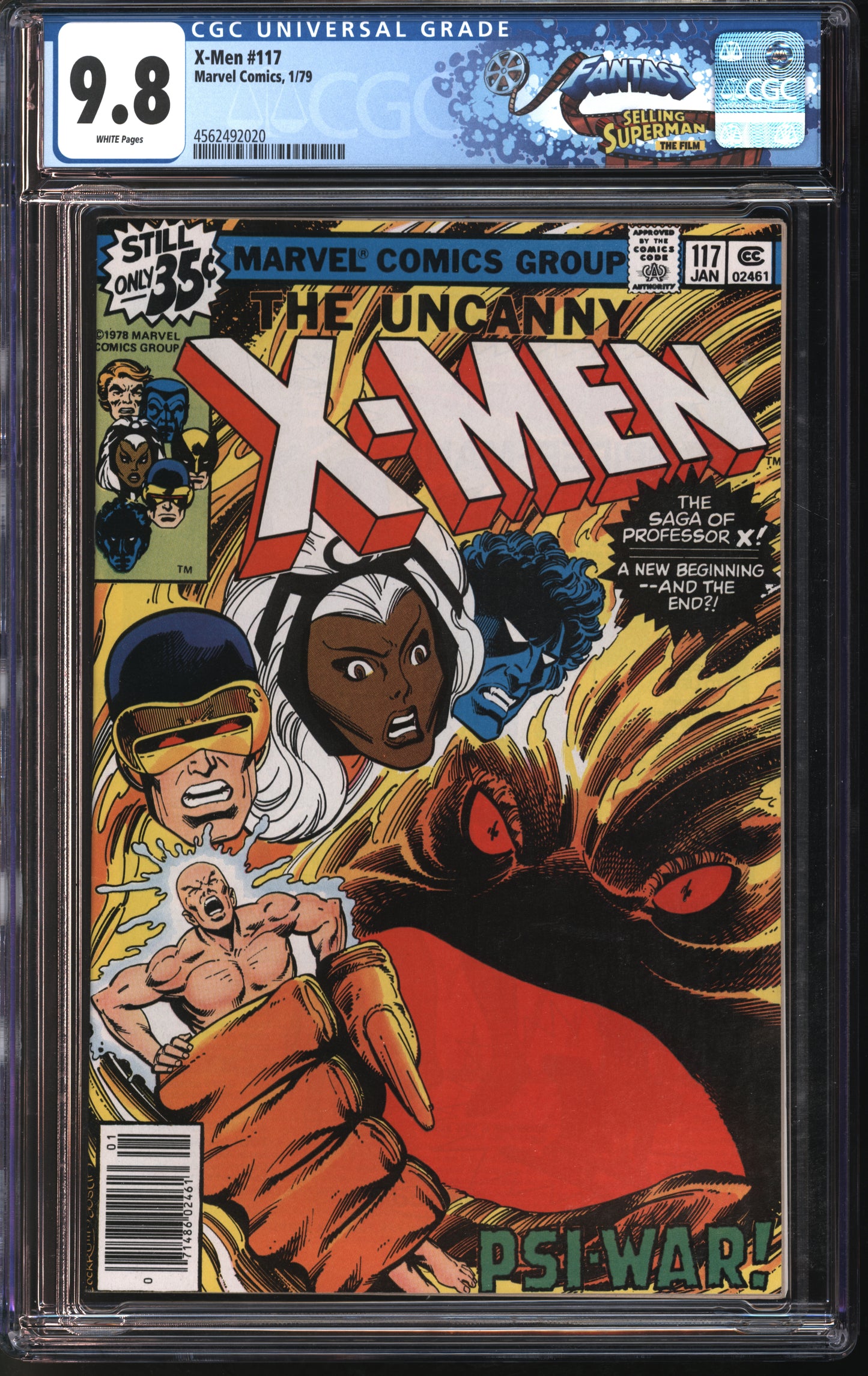 Marvel Comics X-men #117 1/79 FANTAST CGC 9.8 White Pages