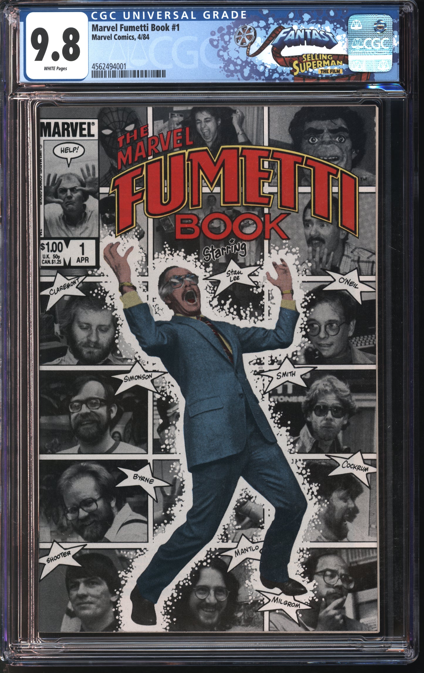 Marvel Comics Fumetti Book #1 4/84 FANTAST CGC 9.8 White Pages