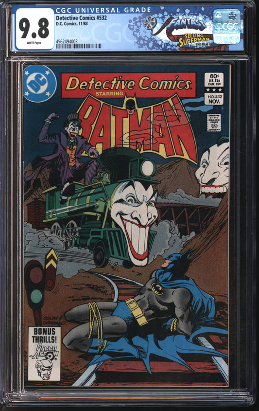 D.C. Comics Detective Comics #532 11/83 FANTAST CGC 9.8 White Pages