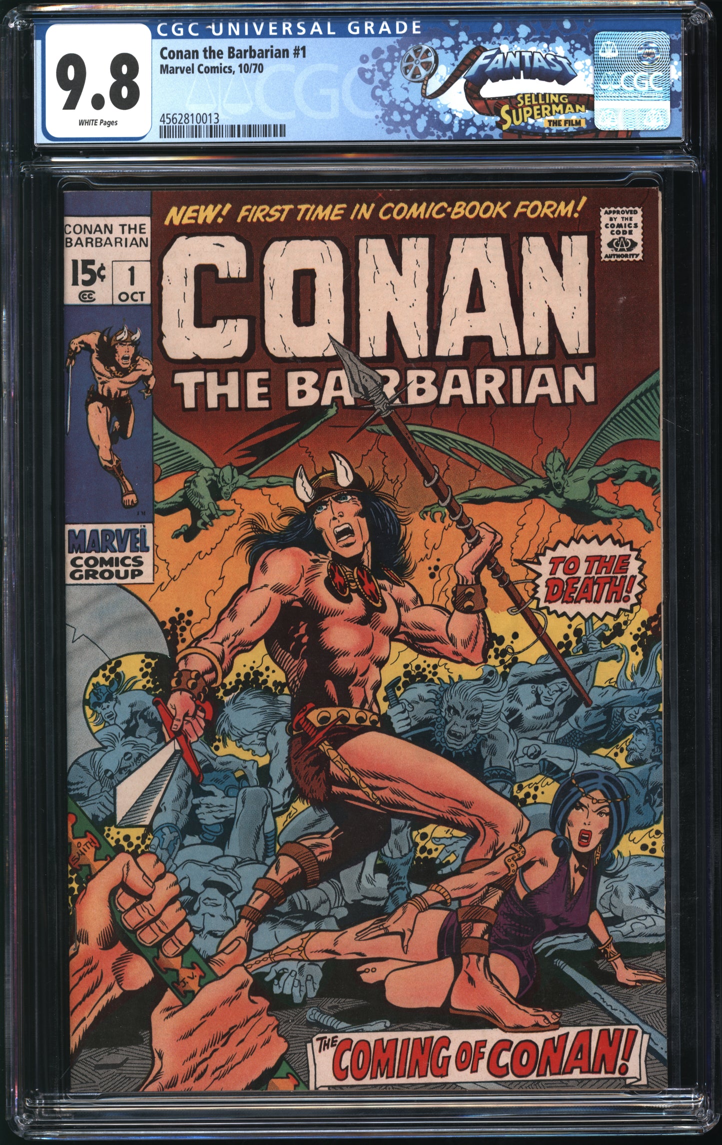 Marvel Comics Conan the Barbarian #1 10/70 FANTAST CGC 9.8 White Pages