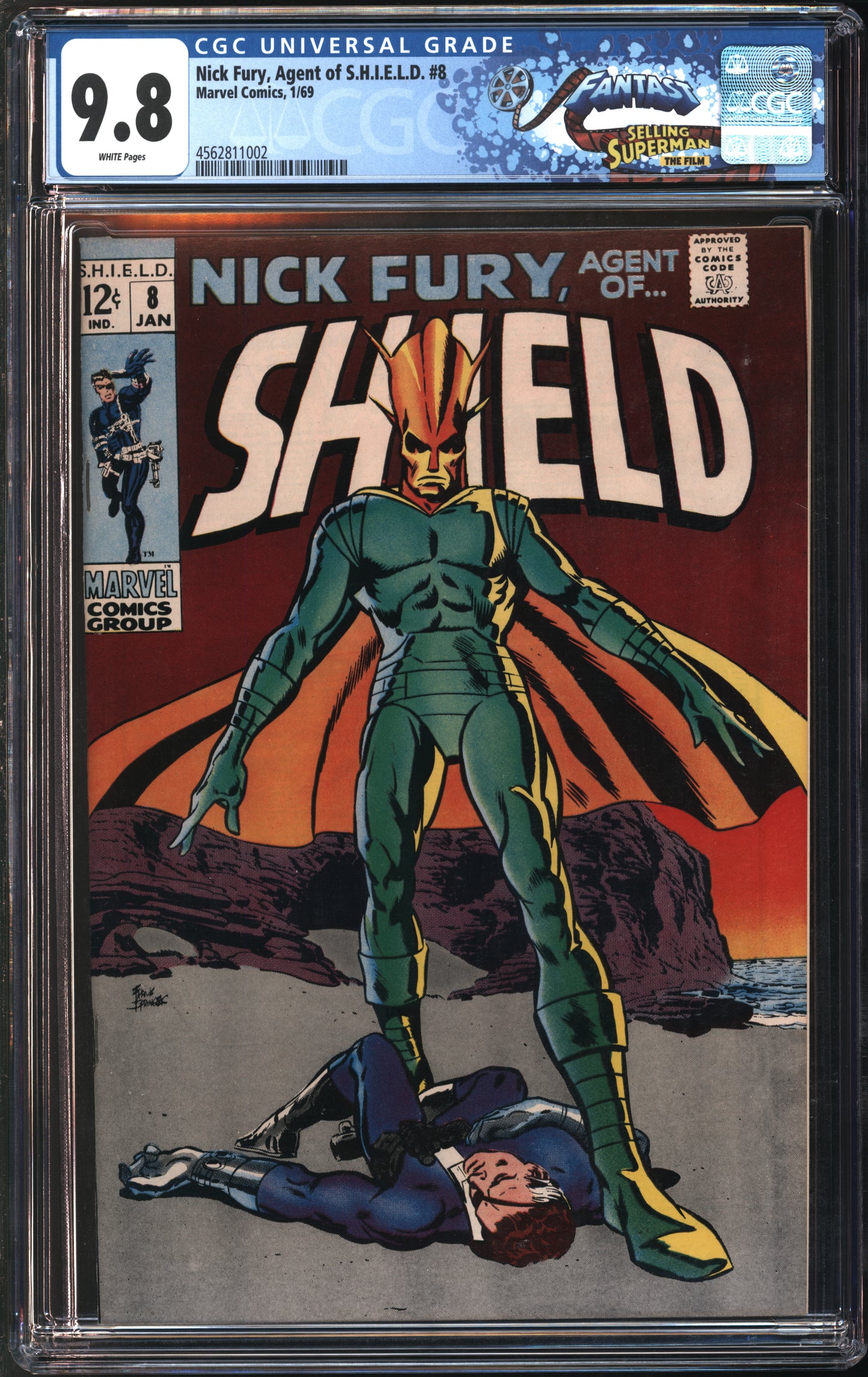 Marvel Comics Nick Fury, Agent of Shield #8 1/69 FANTAST CGC 9.8 White Pages
