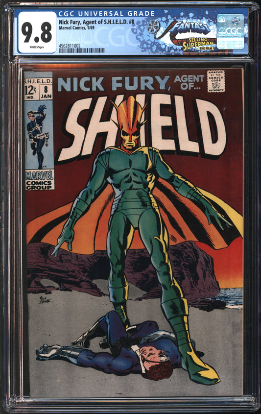 Marvel Comics Nick Fury, Agent of Shield #8 1/69 FANTAST CGC 9.8 White Pages