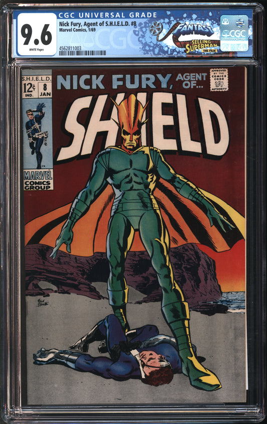 Marvel Comics Nick Fury, Agent of Shield #8 1/69 FANTAST CGC 9.6 White Pages