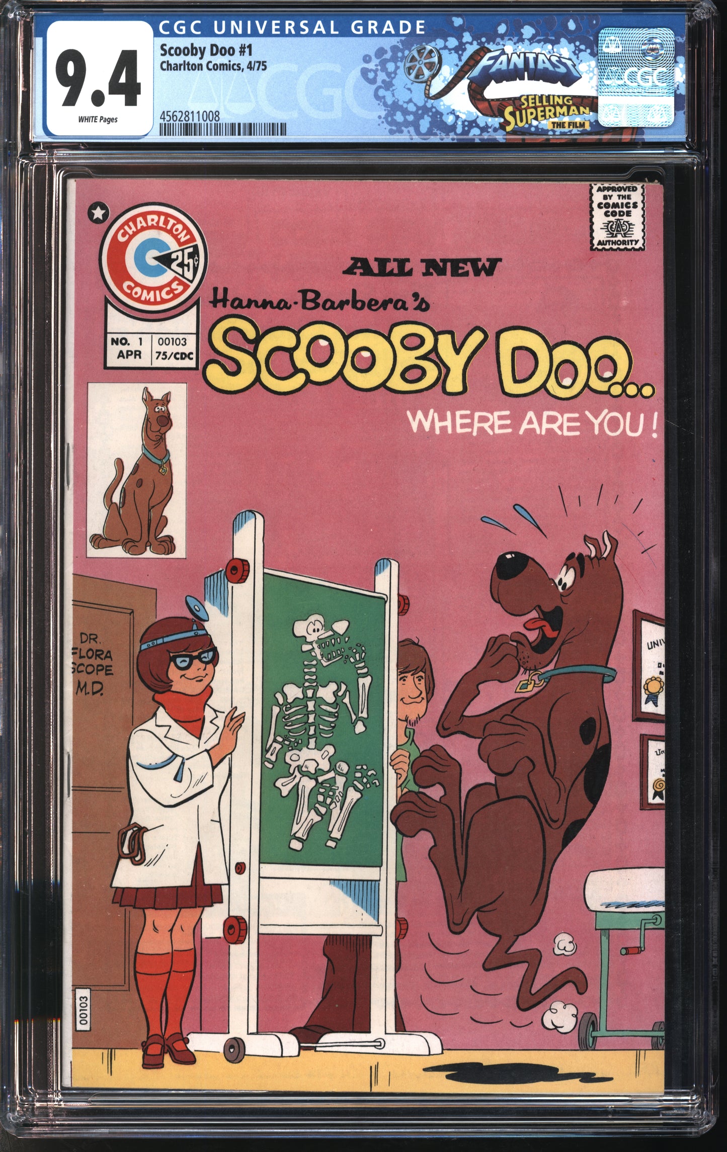 Charlton Comics Scooby Doo #1 4/75 FANTAST CGC 9.4 White Pages