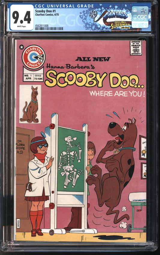 Charlton Comics Scooby Doo #1 4/75 FANTAST CGC 9.4 White Pages
