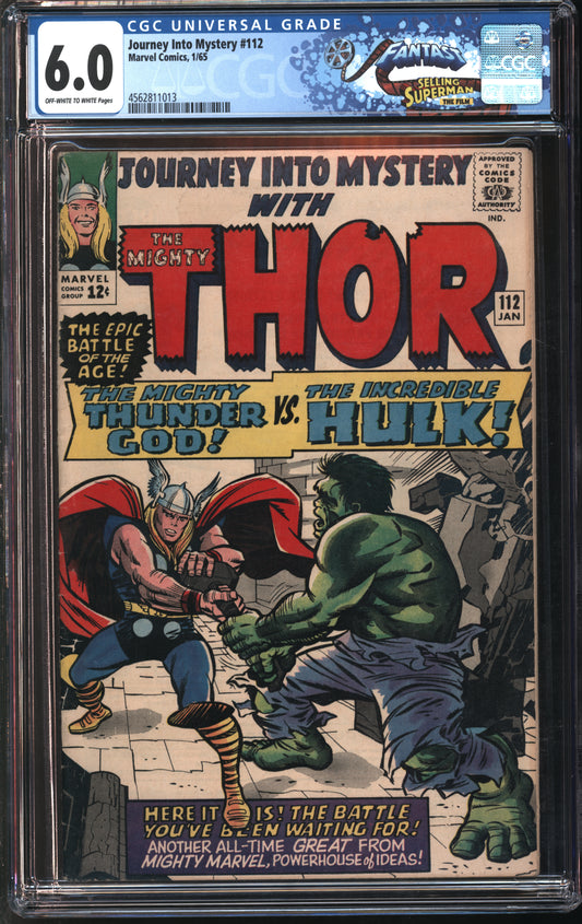 Marvel Comics Journey into Mystery #112 11/63 FANTAST CGC 6.0 Off-White to White Pages