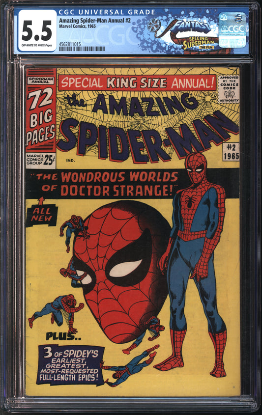 Marvel Comics Amazing Spider-Man Annual #2 1965 FANTAST CGC 5.5 Off-White to White Pages