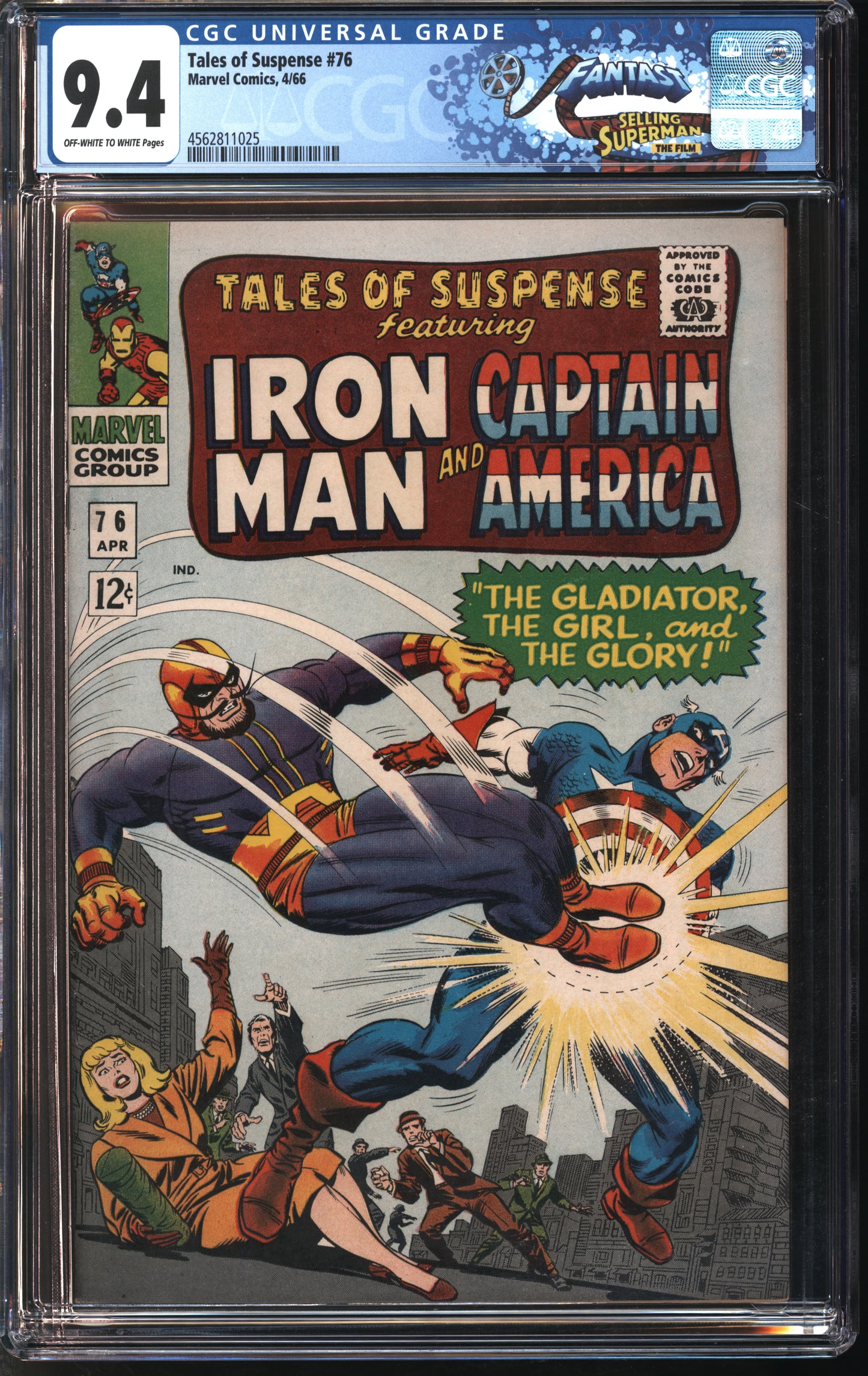 Marvel Comics Tales of Suspense #76 4/66 FANTAST CGC 9.4 Off-White to White Pages