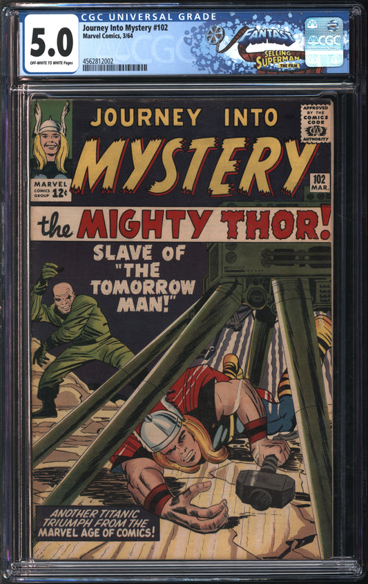 Marvel Comics Journey into Mystery #102 3/64 FANTAST CGC 5.0 Off-White to White Pages