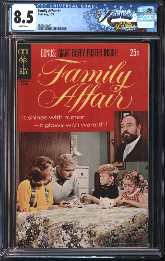 Gold Key Family Affair #1 1/70 FANTAST CGC 8.5 White Pages