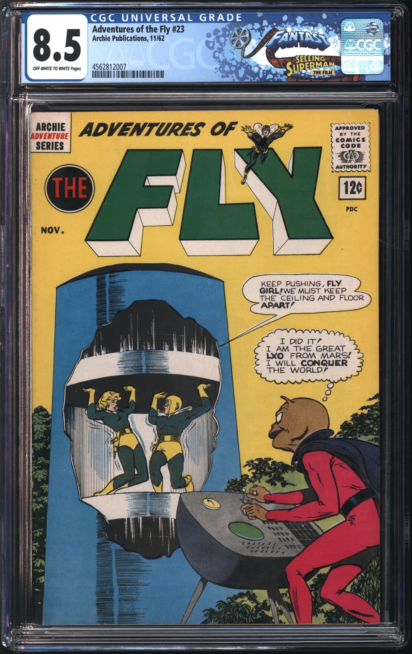 Archie Pub. Adventures of the Fly #23 11/62 FANTAST CGC 8.5 Off-White to White Pages