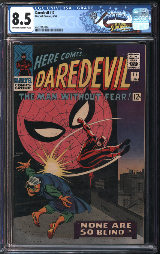 Marvel Comics Daredevil #17 6/66 FANTAST CGC 8.5 Off-White to White Pages