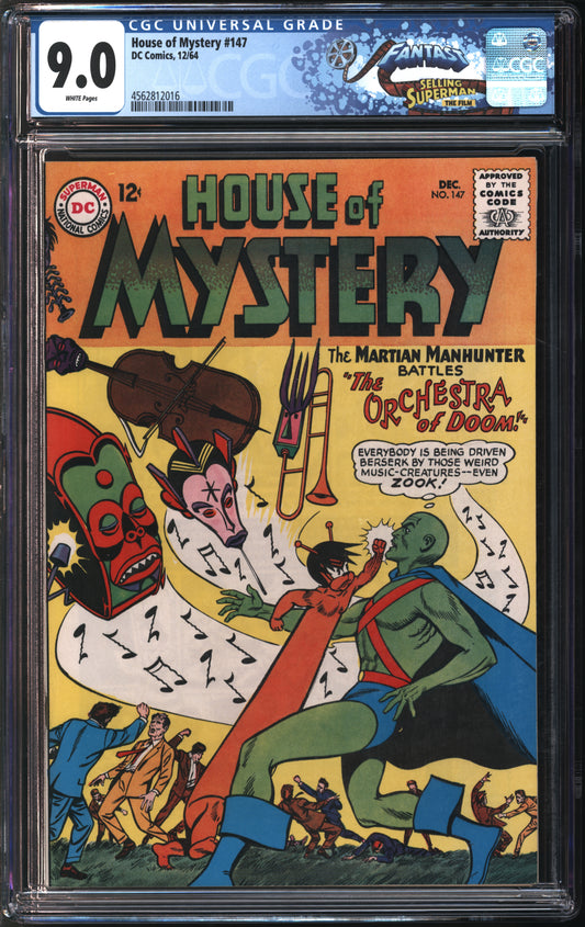 D.C. Comics House of Mystery #147 12/64 FANTAST CGC 9.0 White Pages