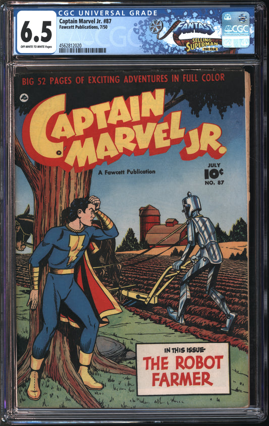 Fawcett Pub. Captain Marvel Jr. #87 7/50 FANTAST CGC 6.5 Off-White to White Pages