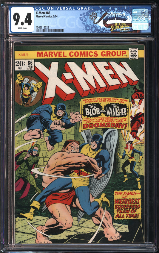 Marvel Comics X-Men #86 2/74 FANTAST CGC 9.4 White Pages