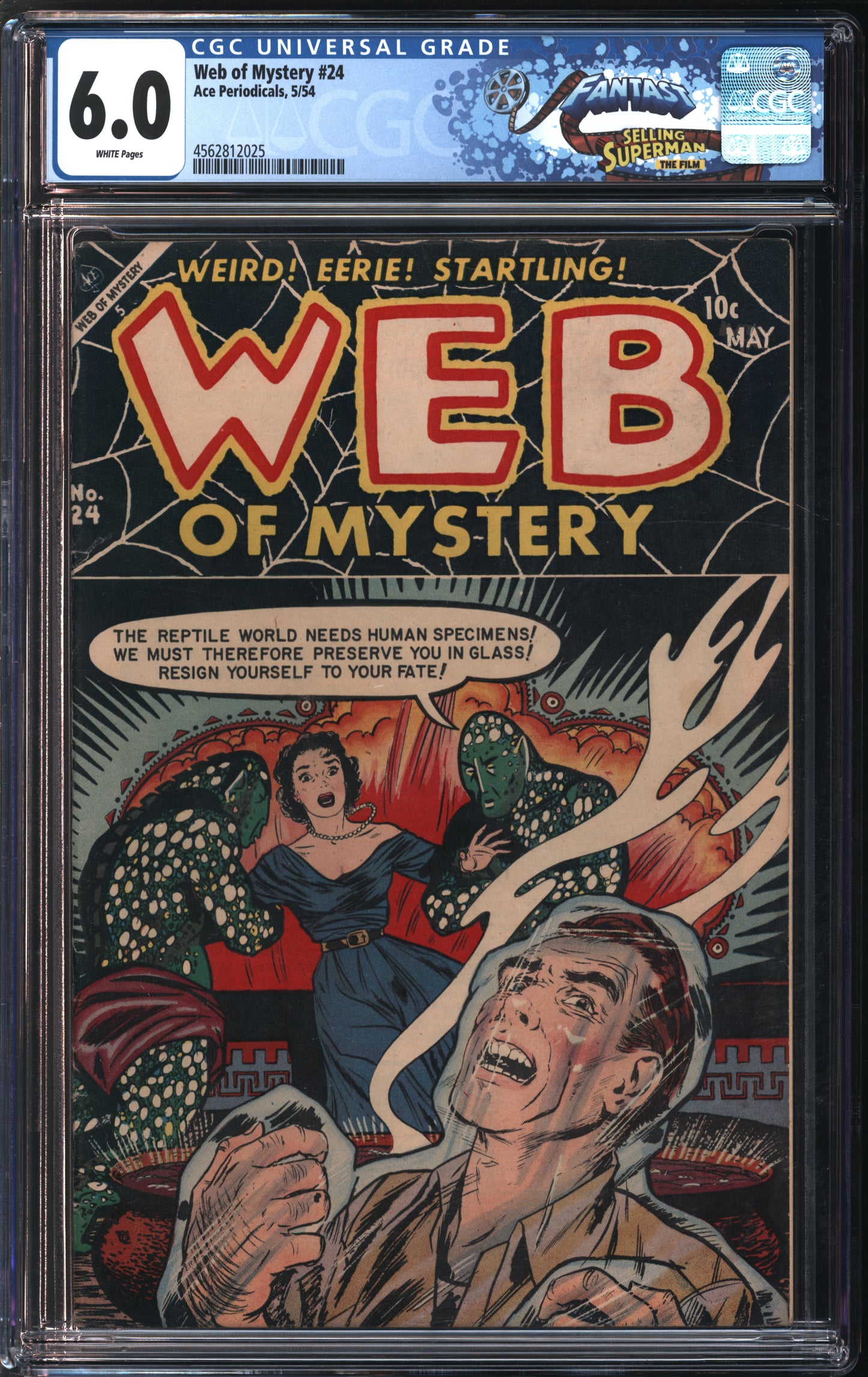 Ace Periodicals Web of Mystery #24 5/54 FANTAST CGC 6.0 White Pages