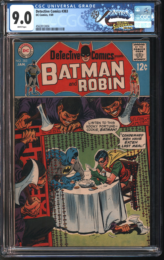 D.C. Comics Detective Comics #383 1/69 FANTAST CGC 9.0 White Pages