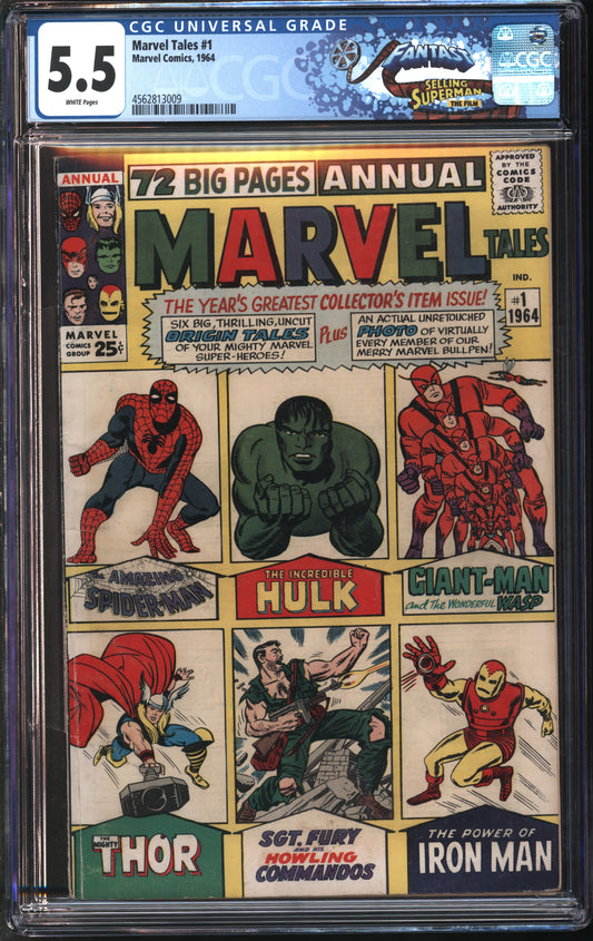 Marvel Comics Marvel Tales #1 1964 FANTAST CGC 5.5 White Pages