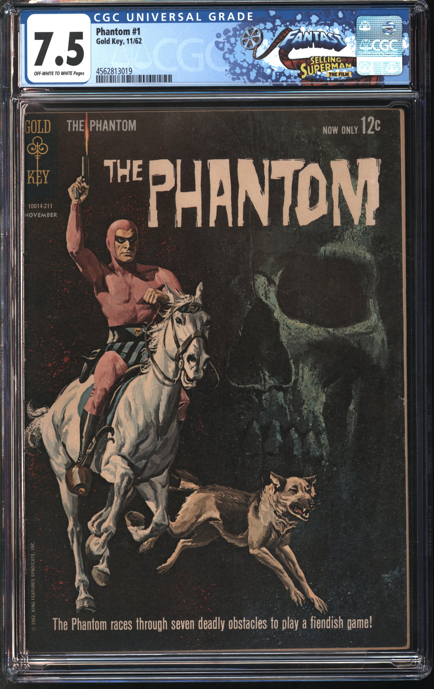 Gold Key Phantom #1 11/62 FANTAST CGC 7.5 Off-White to White Pages