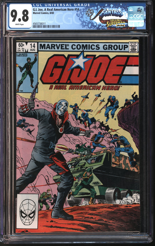 Marvel Comics G.I. Joe, A Real American Hero #14 8/83 FANTAST CGC 9.8 White Pages