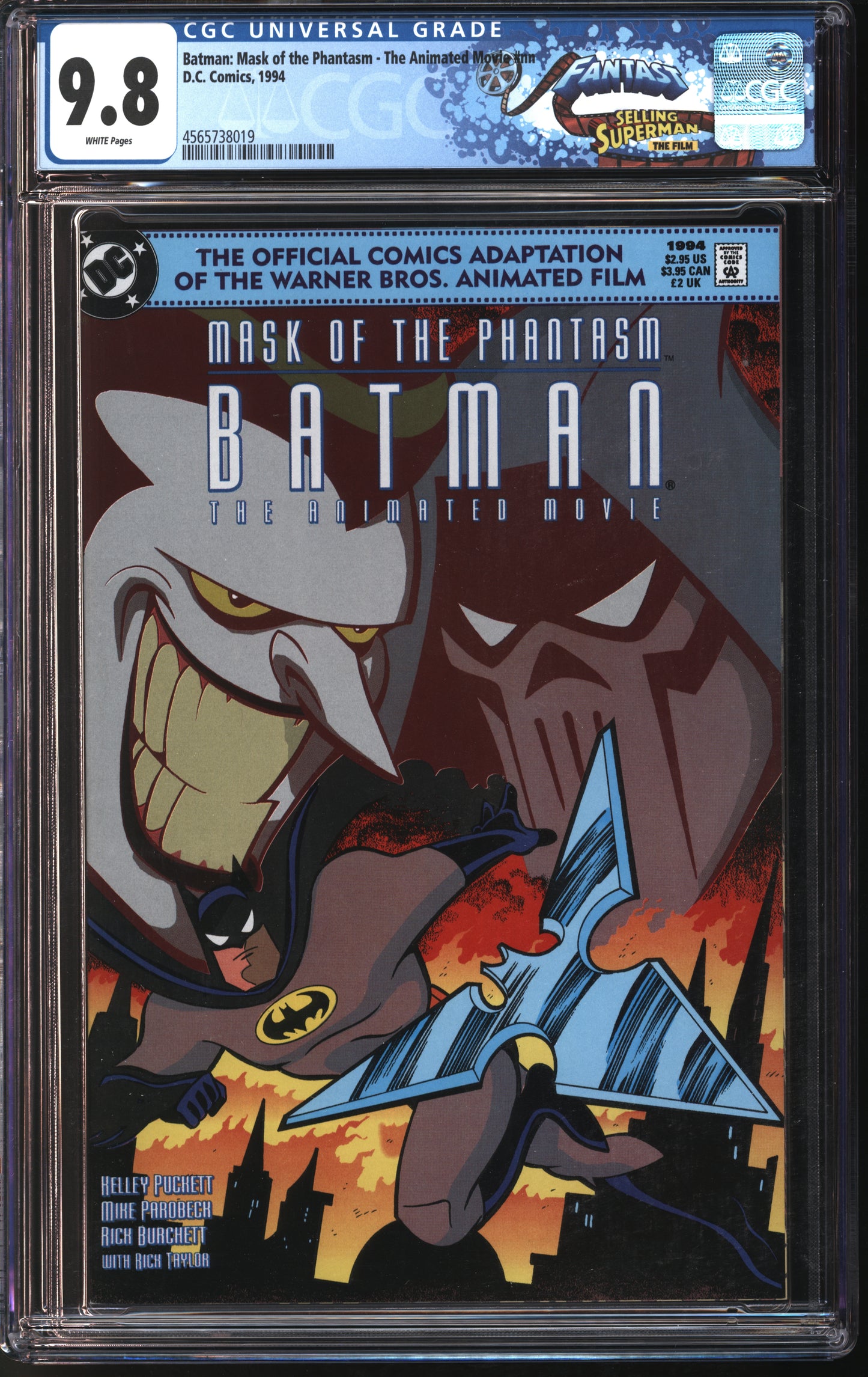 D.C. Comics Batman: Mask of the Phantasm - The Animated Movie #nn 1994 FANTAST CGC 9.8 White Pages