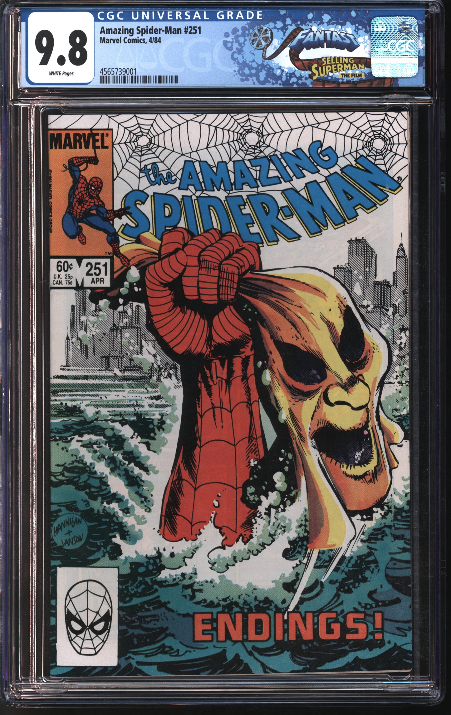 Marvel Comics Amazing Spider-Man #251 4/84 FANTAST CGC 9.8 White Pages