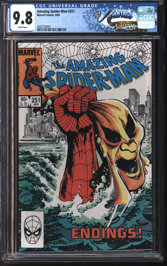 Marvel Comics Amazing Spider-Man #251 4/84 FANTAST CGC 9.8 White Pages